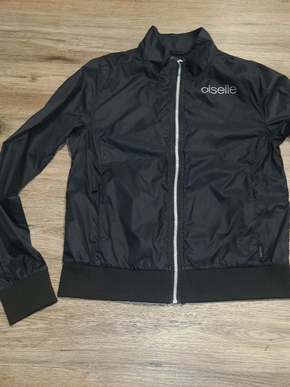 Oiselle women M Zip Bomber Jacket Lightweight Windbreaker Nylon